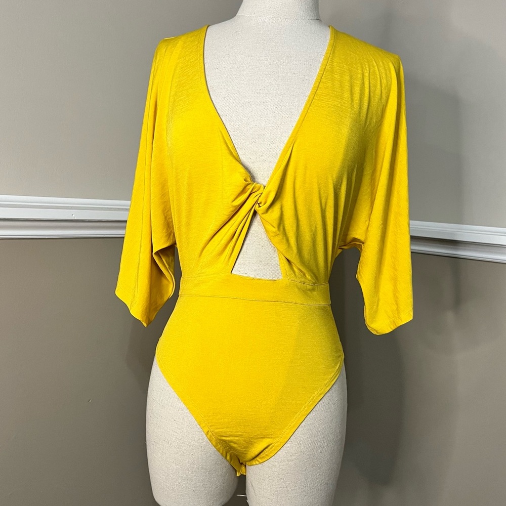 Yellow Fashion Nova Onesie
